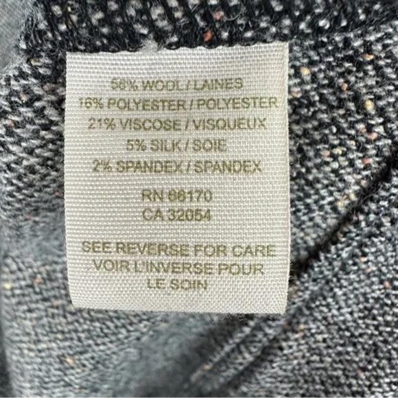 Free People Wide Leg Tweed Trousers Size 10 - Picture 9 of 9